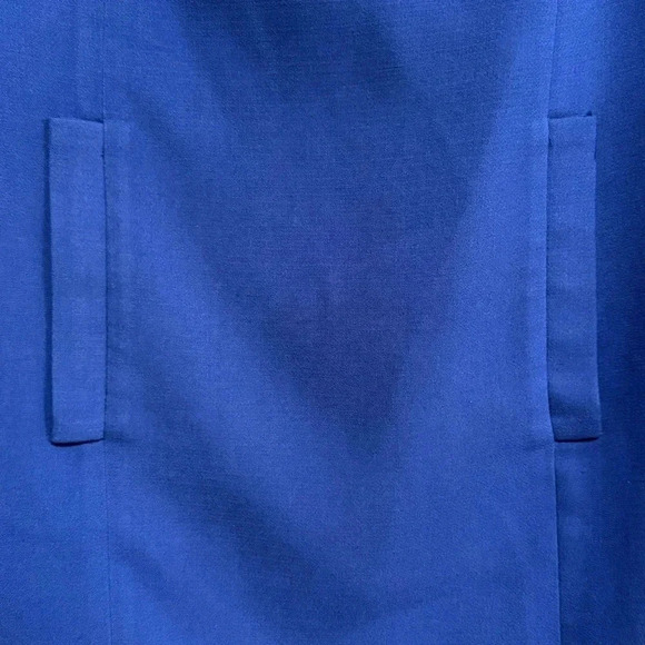 THE LIMITED Solid Blue Crew Neckline Sheath Short Dress Size 4 - Picture 4 of 7